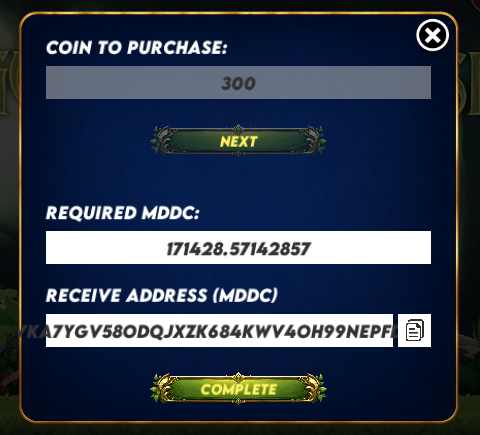Guardian Rush MDDC Coin charge panel